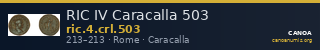 RIC IV Caracalla 503 — CANOA