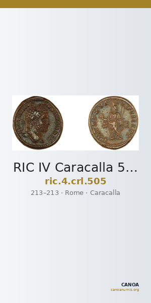RIC IV Caracalla 505 — CANOA