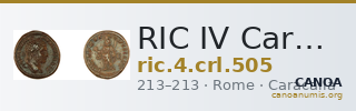 RIC IV Caracalla 505 — CANOA