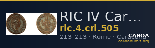 RIC IV Caracalla 505 — CANOA