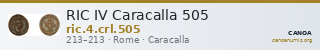 RIC IV Caracalla 505 — CANOA