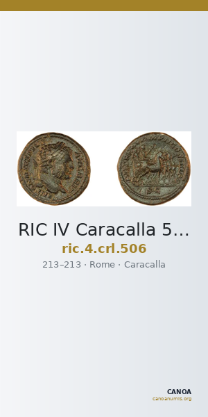 RIC IV Caracalla 506 — CANOA