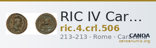 RIC IV Caracalla 506 — CANOA