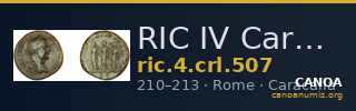 RIC IV Caracalla 507 — CANOA
