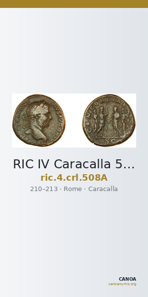 RIC IV Caracalla 508A — CANOA