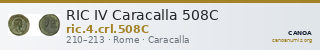 RIC IV Caracalla 508C — CANOA