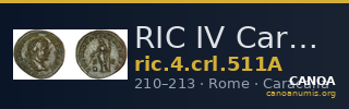 RIC IV Caracalla 511A — CANOA