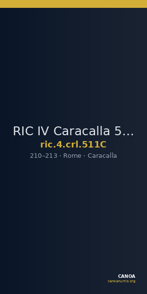 RIC IV Caracalla 511C — CANOA