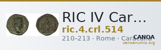 RIC IV Caracalla 514 — CANOA