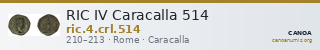 RIC IV Caracalla 514 — CANOA