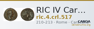 RIC IV Caracalla 517 — CANOA