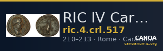 RIC IV Caracalla 517 — CANOA