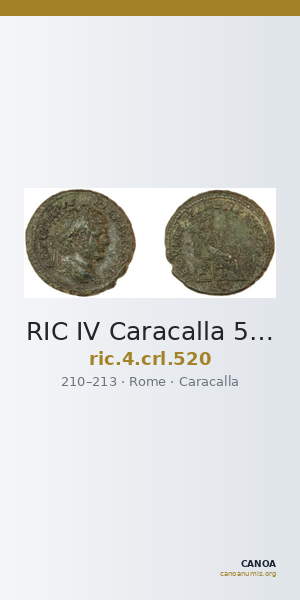 RIC IV Caracalla 520 — CANOA
