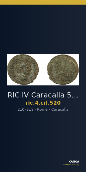 RIC IV Caracalla 520 — CANOA