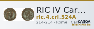 RIC IV Caracalla 524A — CANOA