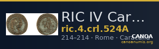 RIC IV Caracalla 524A — CANOA