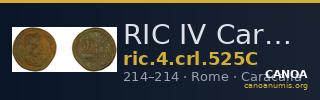 RIC IV Caracalla 525C — CANOA