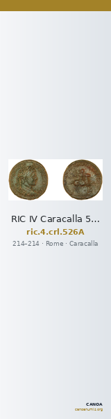 RIC IV Caracalla 526A — CANOA