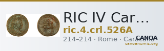 RIC IV Caracalla 526A — CANOA
