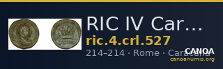 RIC IV Caracalla 527 — CANOA