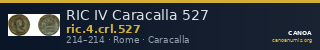 RIC IV Caracalla 527 — CANOA