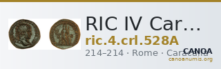 RIC IV Caracalla 528A — CANOA