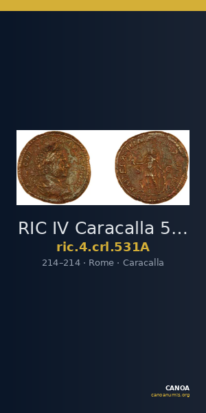 RIC IV Caracalla 531A — CANOA
