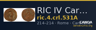 RIC IV Caracalla 531A — CANOA