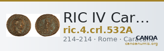RIC IV Caracalla 532A — CANOA