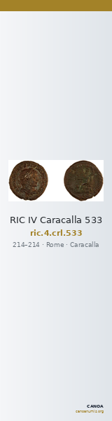 RIC IV Caracalla 533 — CANOA