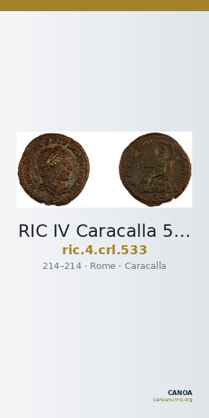 RIC IV Caracalla 533 — CANOA