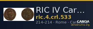 RIC IV Caracalla 533 — CANOA