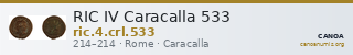 RIC IV Caracalla 533 — CANOA