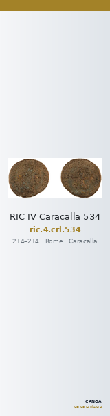 RIC IV Caracalla 534 — CANOA