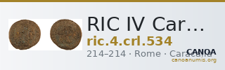 RIC IV Caracalla 534 — CANOA
