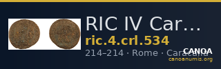 RIC IV Caracalla 534 — CANOA