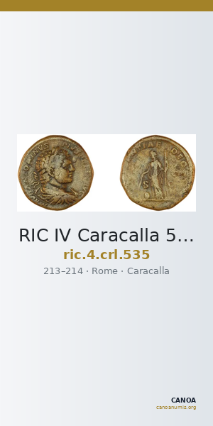 RIC IV Caracalla 535 — CANOA