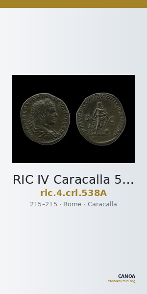 RIC IV Caracalla 538A — CANOA