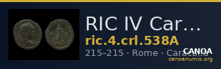 RIC IV Caracalla 538A — CANOA