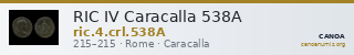 RIC IV Caracalla 538A — CANOA