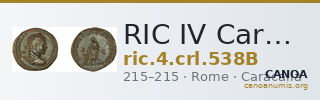 RIC IV Caracalla 538B — CANOA