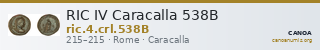 RIC IV Caracalla 538B — CANOA