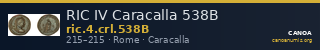 RIC IV Caracalla 538B — CANOA