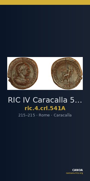 RIC IV Caracalla 541A — CANOA