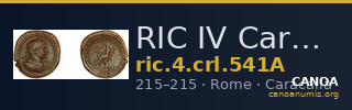 RIC IV Caracalla 541A — CANOA