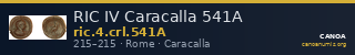 RIC IV Caracalla 541A — CANOA