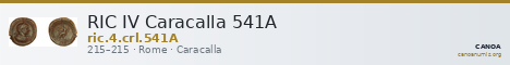 RIC IV Caracalla 541A — CANOA