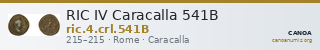 RIC IV Caracalla 541B — CANOA