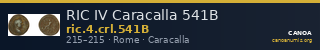 RIC IV Caracalla 541B — CANOA