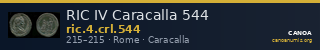 RIC IV Caracalla 544 — CANOA